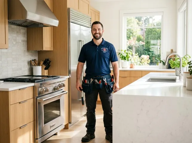 Appliance Repair Hero technician after an appliance repair in a Wisconsin home